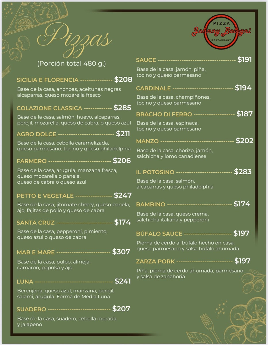 Johnny Bologni Menu - Image 3